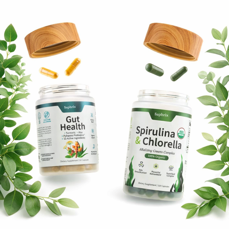 Cleanova 2-in-1 Wellness Stack — Gut Health + Spirulina & Chlorella
